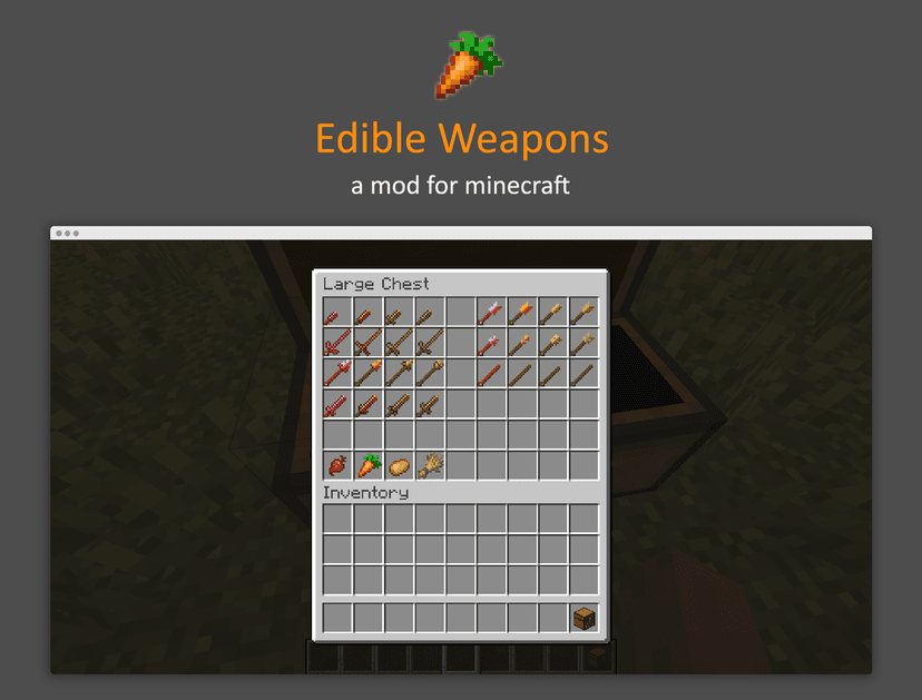 Cove image for Edible Weapons Minecraft Mod